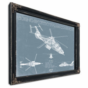 Bella Frye Home & Garden > Decor > Artwork Boeing-Sikorsky RAH-66 Comanche Aircraft Blueprint Wall Art - Original Aviation Plane Print