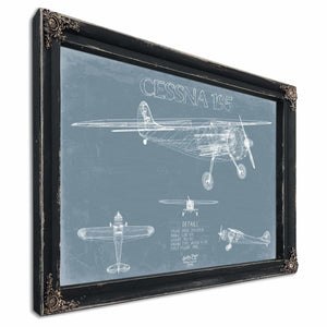 Bella Frye Home & Garden > Decor > Artwork Cessna 195 Aircraft Blueprint Wall Art - Original Airplane Print