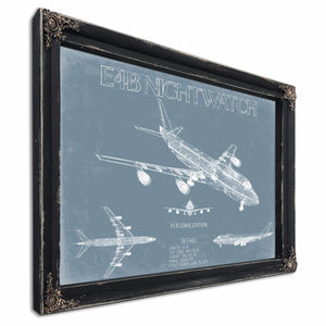 Bella Frye Home & Garden > Decor > Artwork Boeing E4B Nightwatch Aircraft Blueprint Wall Art - Original Aviation Plane Print