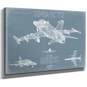 Bella Frye Home & Garden > Decor > Artwork Hawk T2 Aircraft Blueprint Wall Art - Original Airplane Print