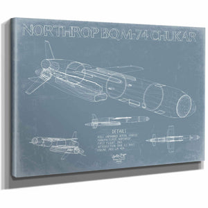 Bella Frye Home & Garden > Decor > Artwork BQM-74 Chukar Aircraft Blueprint Wall Art - Original UAV Print