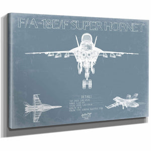 Bella Frye Home & Garden > Decor > Artwork Boeing F/A 18E/F Super Hornet Aircraft Blueprint Wall Art - Original Aviation Plane Print