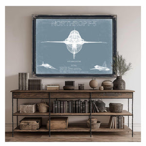 Bella Frye Home & Garden > Decor > Artwork Northrop F-5 Aircraft Blueprint Wall Art - Original Fighter Plane Print