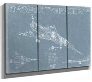 Bella Frye Home & Garden > Decor > Artwork Dassault Mirage IV P Aircraft Blueprint Wall Art - Original Fighter Plane Print