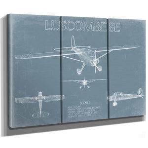 Bella Frye Home & Garden > Decor > Artwork Luscombe 8E Aircraft Blueprint Wall Art - Original Airplane Print