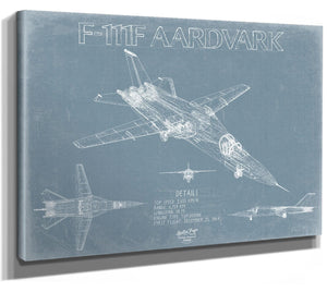 Bella Frye Home & Garden > Decor > Artwork General Dynamics F-111 Aardvark Aircraft Blueprint Wall Art - Original Fighter Plane Print