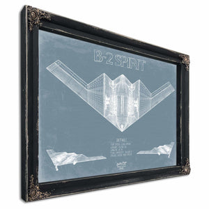 Bella Frye Home & Garden > Decor > Artwork Northrop Grumman B-2 Spirit Aircraft Blueprint Wall Art - Original Aviation Plane Print