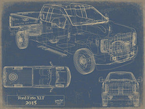 Bella Frye 2015 Truck Model Mancave Blueprint Art
