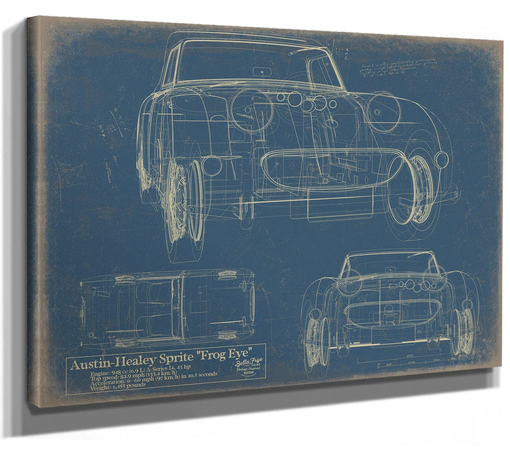 Bella Frye Vintage 1960s Car Art, Original Gifts for Guys  - Man Cave Ideas