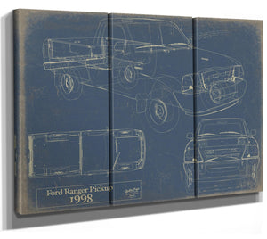 Bella Frye 1998 Truck Model Mancave Blueprint Art