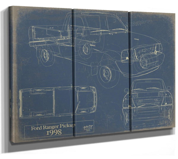 Bella Frye 1998 Truck Model Mancave Blueprint Art