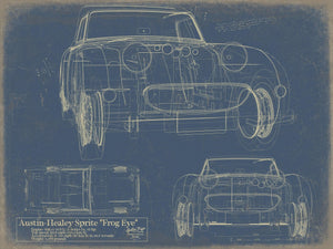 Bella Frye Vintage 1960s Car Art, Original Gifts for Guys  - Man Cave Ideas