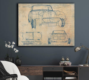 Bella Frye Vintage 1960s Car Art, Original Gifts for Guys  - Man Cave Ideas