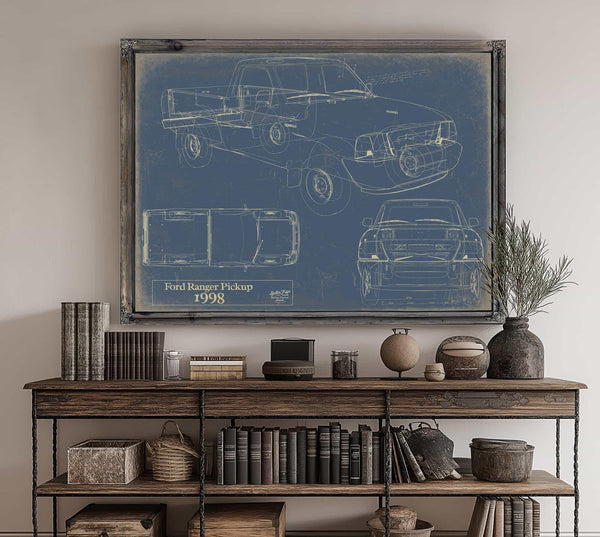 Bella Frye 1998 Truck Model Mancave Blueprint Art