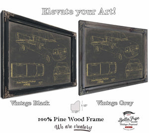 Bella Frye 1998 Truck Model Mancave Blueprint Art