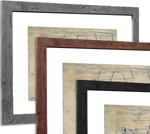 Bella Frye Vintage 1997 Chevrolet Silverado Car Model Print,  Original Blueprint Canvas, Framed, or Unframed Art