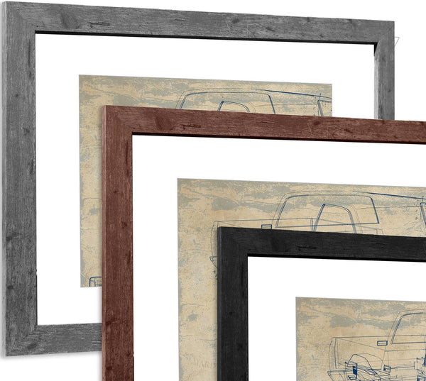 Bella Frye Vintage 1997 Chevrolet Silverado Car Model Print,  Original Blueprint Canvas, Framed, or Unframed Art