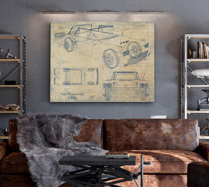Bella Frye Vintage 1958 Ford Thunderbird Vehicle Patent Art - Gifts for Dad  - Original Vehicle Print