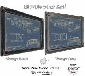 Bella Frye Vintage 1961 Chevrolet Impala SS Convertible Car Model Print,  Original Blueprint Canvas