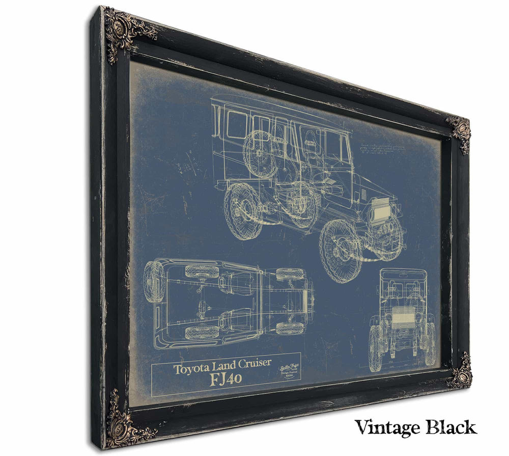 Bella Frye 1970 Land Cruiser FJ40 Model Print,  Original Blueprint Canvas