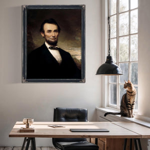 Bella Frye Abraham Lincoln Portrait: Vintage Historical Art Print, Ornate Frame Optional