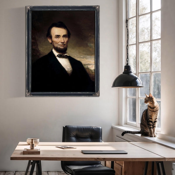 Bella Frye Abraham Lincoln Portrait: Vintage Historical Art Print, Ornate Frame Optional