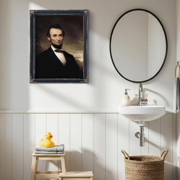 Bella Frye Abraham Lincoln Portrait: Vintage Historical Art Print, Ornate Frame Optional