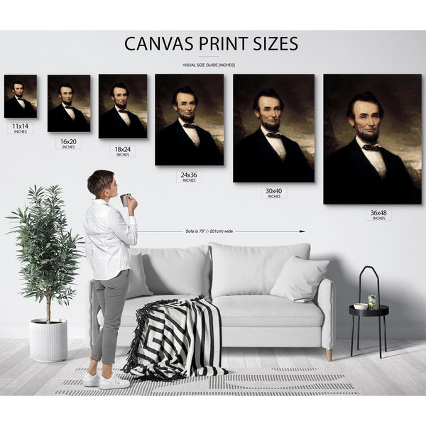 Bella Frye Abraham Lincoln Portrait: Vintage Historical Art Print, Ornate Frame Optional