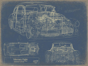 Bella Frye Vintage 1950s Car Art - Gifts for Guys  - Original Vehicle Print