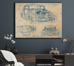 Bella Frye Vintage 1950s Car Art - Gifts for Guys  - Original Vehicle Print