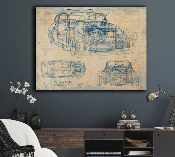 Bella Frye Vintage 1950s Car Art - Gifts for Guys  - Original Vehicle Print