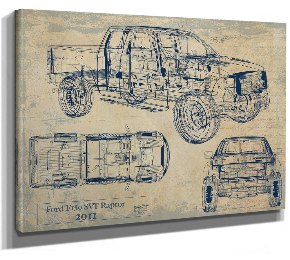 Bella Frye 2011 Truck Model Mancave Blueprint Art