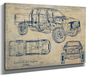 Bella Frye 2011 Truck Model Mancave Blueprint Art