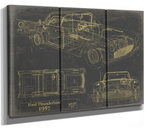 Bella Frye 1957 Ford Thunderbird Vehicle Patent Art - Gifts for Dad  - Original Vehicle Print