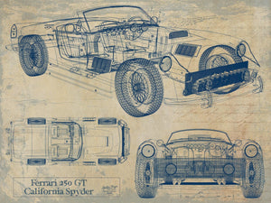 Bella Frye Vintage 1960s Car Art - Gifts for Guys - Original Vehicle Print