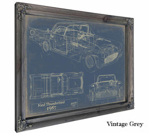 Bella Frye 1957 Ford Thunderbird Vehicle Patent Art - Gifts for Dad  - Original Vehicle Print