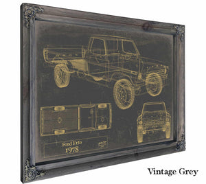 Bella Frye 1978 Ford F150 Truck Model Mancave Blueprint Art