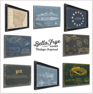 Bella Frye 1978 Ford F150 Truck Model Mancave Blueprint Art