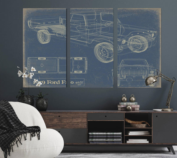 Bella Frye 1979 Ford F150 Truck Model Mancave Blueprint Art