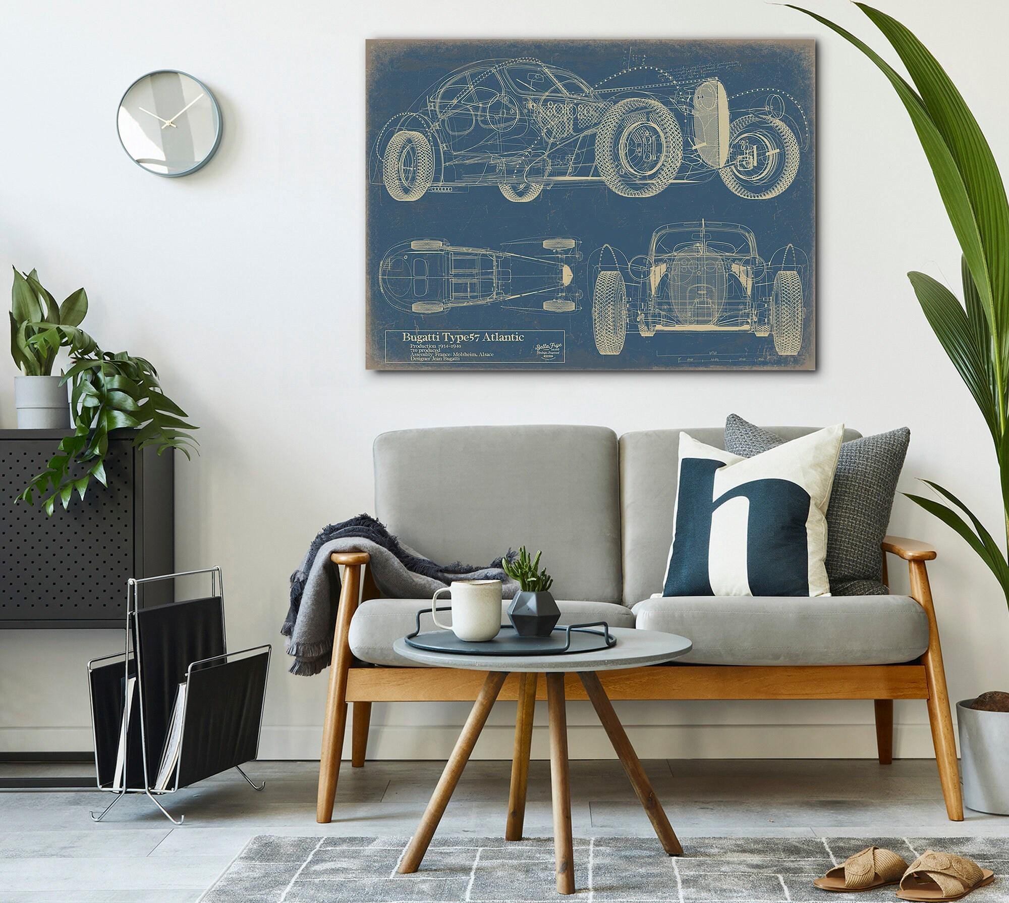 Antique Car Blueprint Art: Vintage Vehicle Patent Print