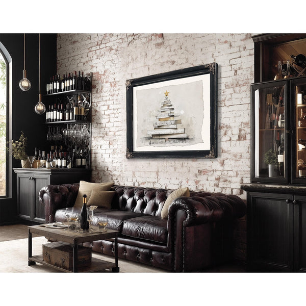 Bella Frye Minimalist Sheet Music Christmas Tree Art – Scandinavian Farmhouse Style, Optional Frame