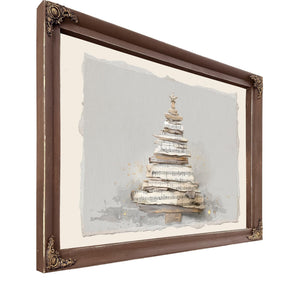 Bella Frye Watercolor Christmas Tree Art – Sheet Music Collage, Scandinavian Farmhouse Style