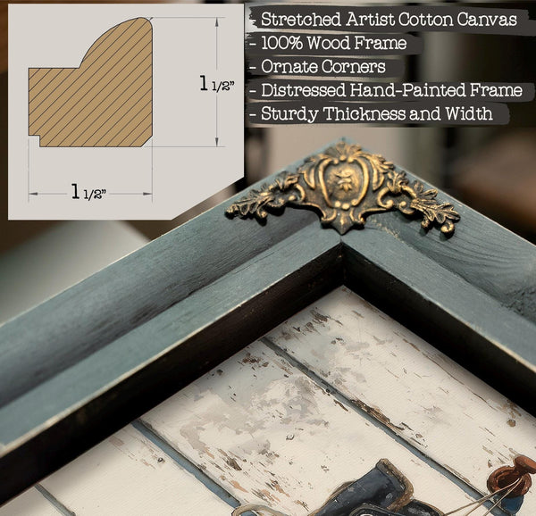 Bella Frye Vintage Ice Skates Canvas Print – Rustic Winter Sports Decor