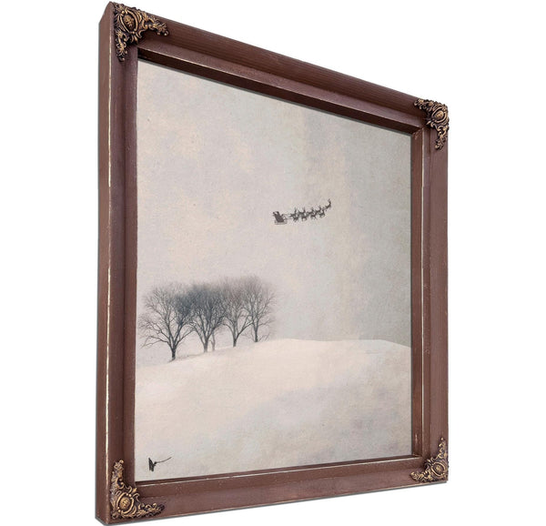 Bella Frye Santa's Sleigh Canvas Print – Scandinavian Winter Landscape Art