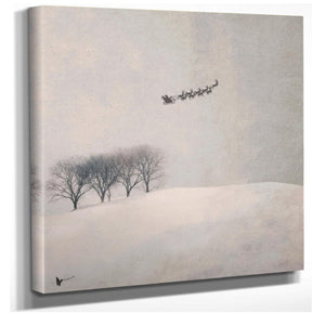 Bella Frye Santa's Sleigh Canvas Print – Scandinavian Winter Landscape Art