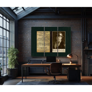 Amelia Earhart Pilot License Certificate | Aviation History Wall Art
