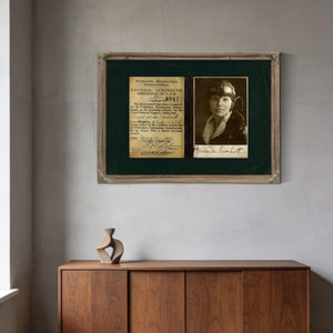 Amelia Earhart Pilot License Certificate | Aviation History Wall Art