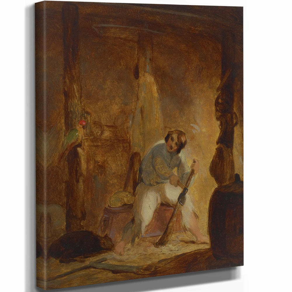 Thomas Sully 11" x 14" / Stretched Canvas Wrap In His Cave By Thomas Sully