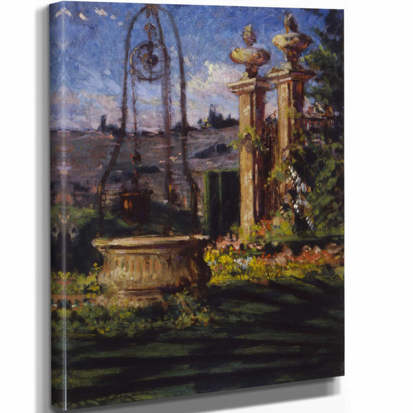 James Carroll Beckwith In The Gardens Of The Villa Palmieri By James Carroll Beckwith