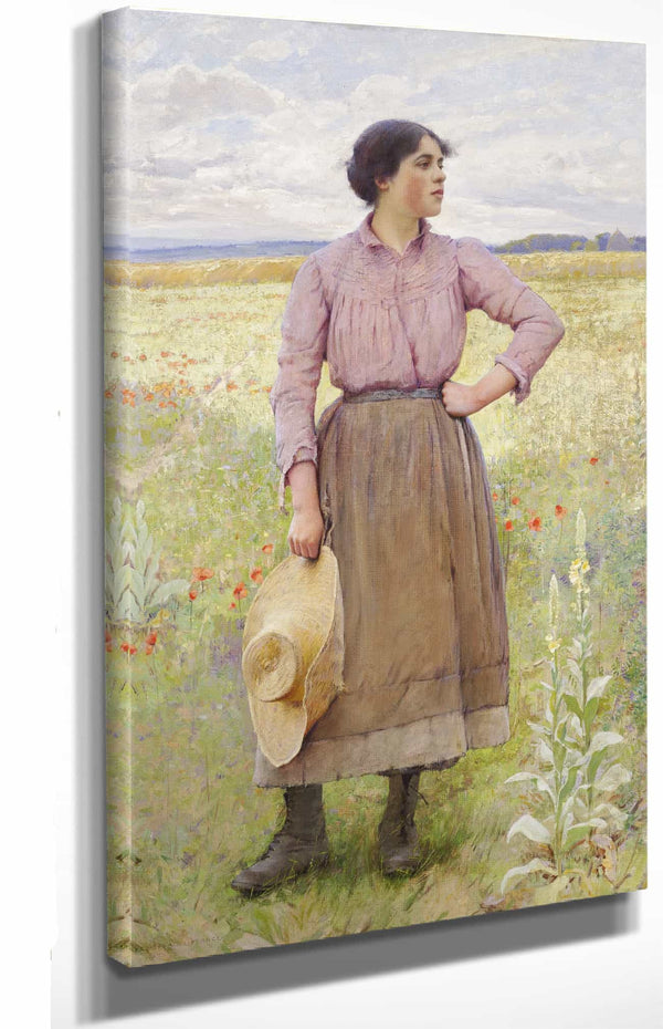 Charles Sprague Pearce In The Poppy Field Auvers Sur Oise By Charles Sprague Pearce